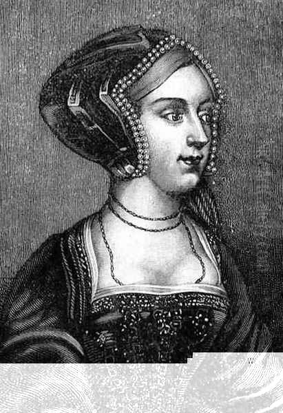 Anne Boleyn c 1507-36 Second Wife of Henry VIII of England Oil Painting by Hans Holbein the Younger