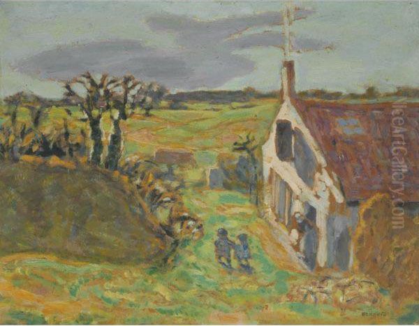 Les Deux Enfants, Vernouillet Oil Painting by Pierre Bonnard