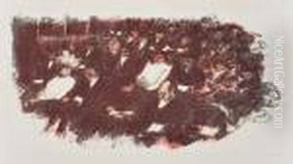 Au Theatre Oil Painting by Pierre Bonnard
