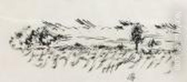 Paysage. Oil Painting by Pierre Bonnard
