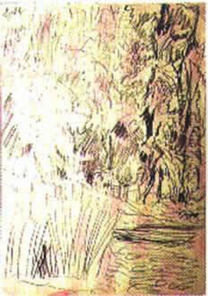Paysage Des Bords De Seine, Circa 1912-1915 Oil Painting by Pierre Bonnard