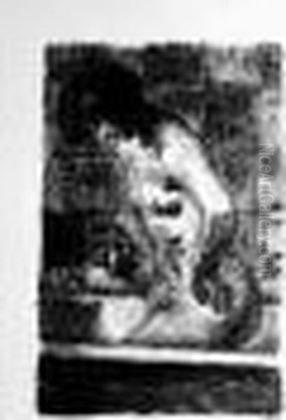 Femme Debout Dans Sa Baignoire Oil Painting by Pierre Bonnard