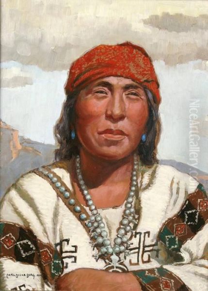 Lindien Oil Painting by Carl Oscar Borg