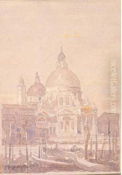 Vue De La Salute A Venise Oil Painting by Carl Oscar Borg