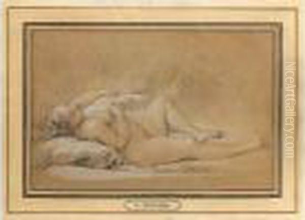 Nu Allonge Oil Painting by Francois Boucher