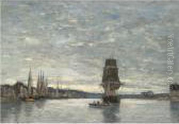 Property From A Distinguished Private Collection
 

 
 
 

 
 Vue Du Bassin De Trouville Oil Painting by Eugene Boudin