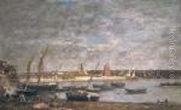 Cameret, Le Port Oil Painting by Eugene Boudin