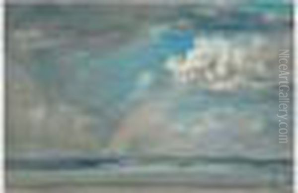 Rivage Normand. Arcenciel Oil Painting by Eugene Boudin