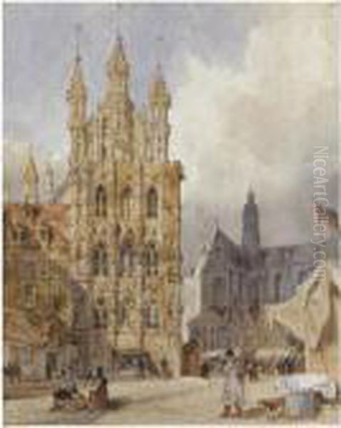 Louvain, Belgium Oil Painting by Thomas Shotter Boys