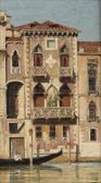 Palazzo On The Grand Canal Oil Painting by Antonietta Brandeis