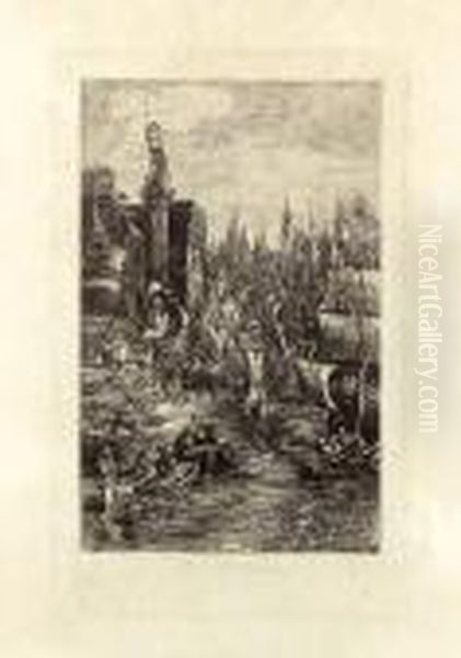 Mon Reve Oil Painting by Rodolphe Bresdin