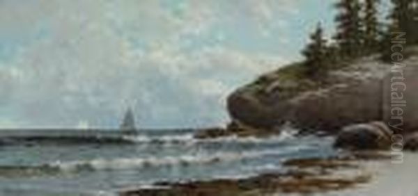 Along The Shore Oil Painting by Alfred Thompson Bricher