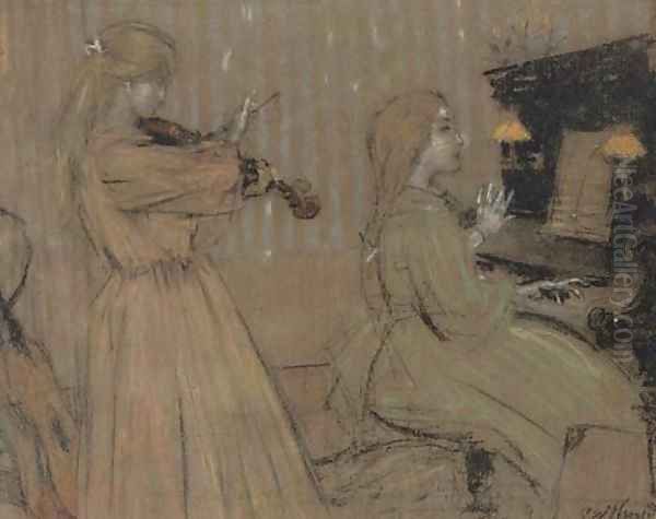 The duet Oil Painting by James Watterston Herald