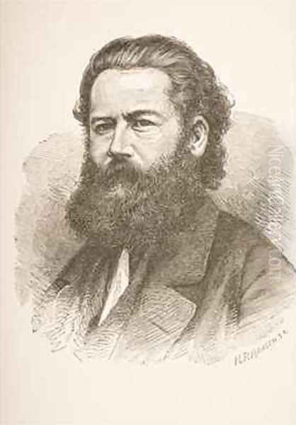 Henrik Ibsen 1828-1906 Oil Painting by Hans Peter Hansen