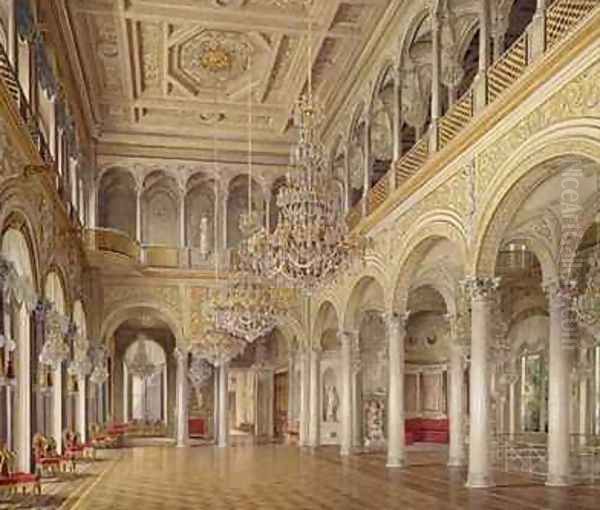 The Pavilion Hall The Small Hermitage Oil Painting by Eduard Hau