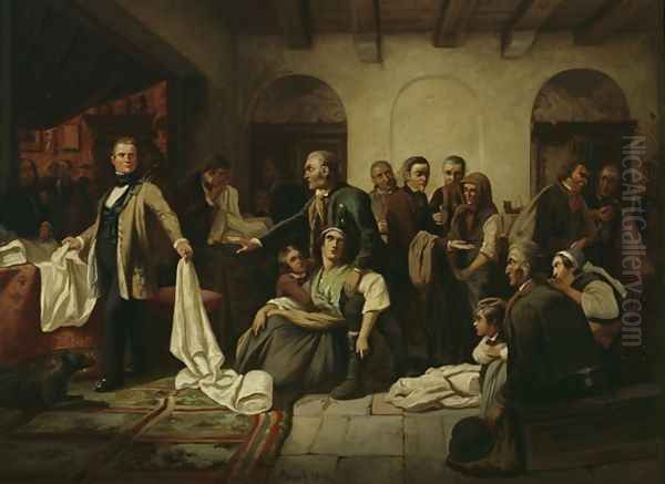 The Silesian Weaver by Carl Wilhelm Huebner