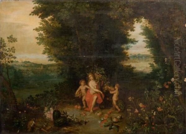 Le Triomphe De Flore Oil Painting by Jan Brueghel the Younger