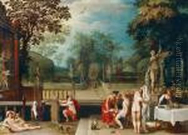Venus, Amor, Diana Und Deren Nymphen Beim Bade Oil Painting by Jan Brueghel the Younger