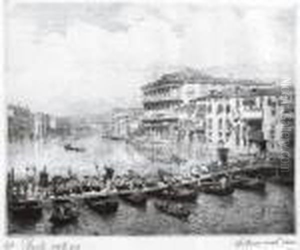 Ponte Votivo Oil Painting by Emanuele Brugnoli