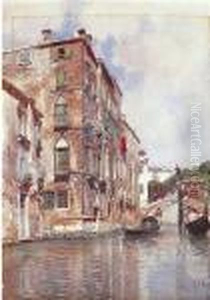Venezia Oil Painting by Emanuele Brugnoli