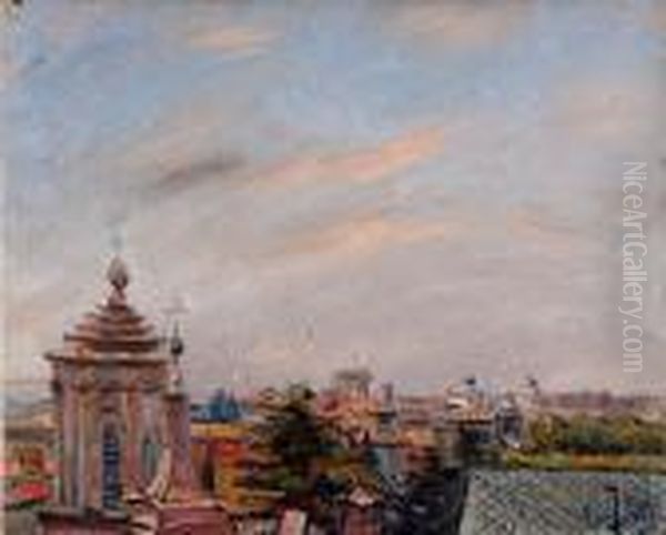 Dalla Terrazza Roma Oil Painting by Anselmo Bucci