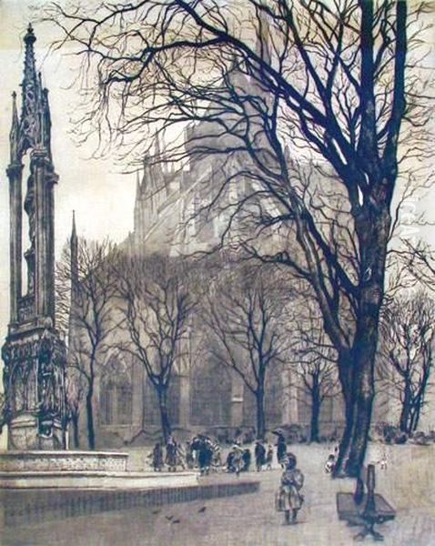 Saint Eustache. Oil Painting by Anselmo Bucci