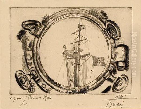 Oblo' Oil Painting by Anselmo Bucci