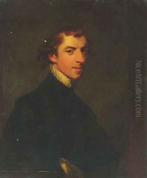 Portrait of the artist Oil Painting by George Huddesford