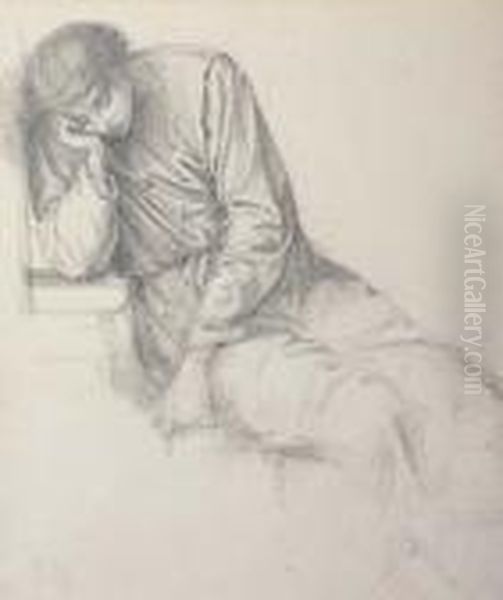 Study For Chaucer's Dream Of Good Women Oil Painting by Sir Edward Coley Burne-Jones
