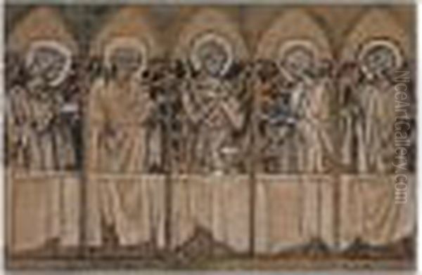 Design For A Memorial To Christina Rossetti Oil Painting by Sir Edward Coley Burne-Jones