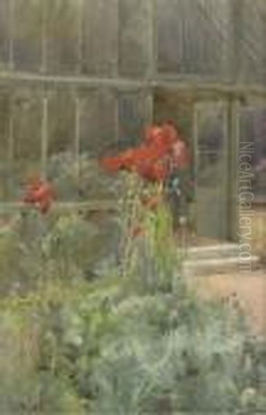 Poppies Oil Painting by Mildred Anne Butler