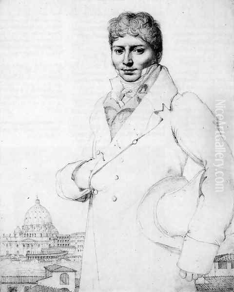 Dr. Jean Louis Robin Oil Painting by Jean Auguste Dominique Ingres