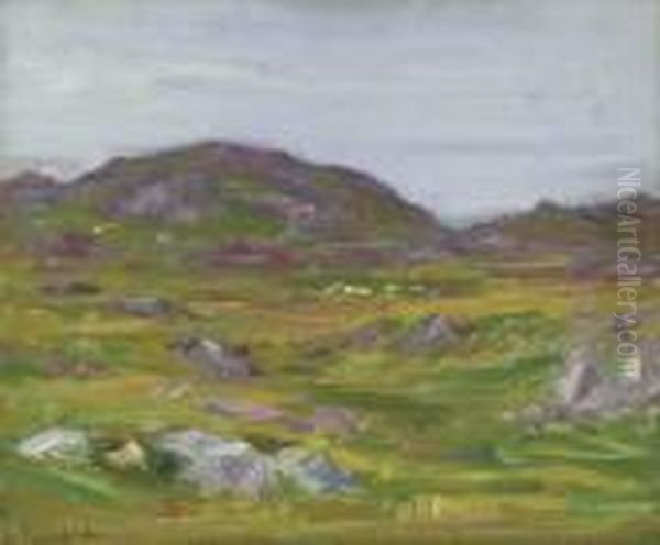 The Uplands Of Iona Oil Painting by Francis Campbell Boileau Cadell