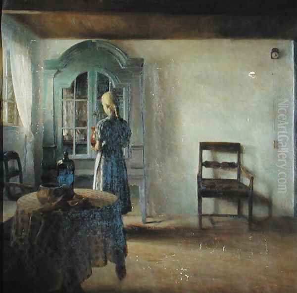Interior Oil Painting by Peder Vilhelm Ilsted