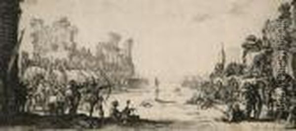 Le Martyre De St. Sebastian Oil Painting by Jacques Callot