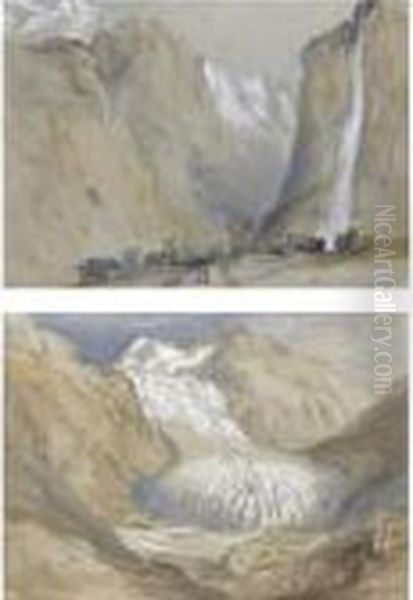 A Folio Of Landscapes Of Switzerland Oil Painting by William Callow