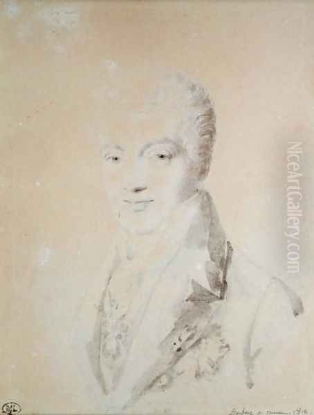 Klemens Wenzel Nepomuk Lothar 1773-1859 Prince of Metternich Winneburg Oil Painting by Jean-Baptiste Isabey
