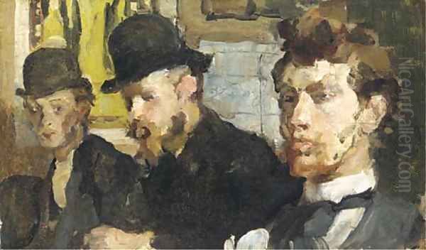 Group portrait Oil Painting by Isaac Lazarus Israels