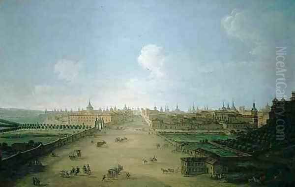 View of the Calle de Atocha Madrid Oil Painting by Antonio Joli