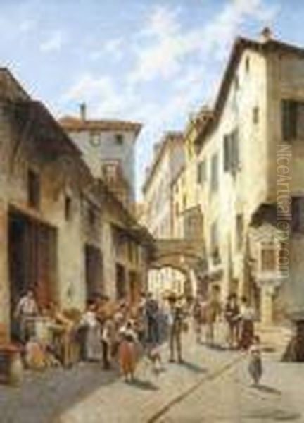 Porto-maurizio, Italie (1919) Oil Painting by Jacques Carabain