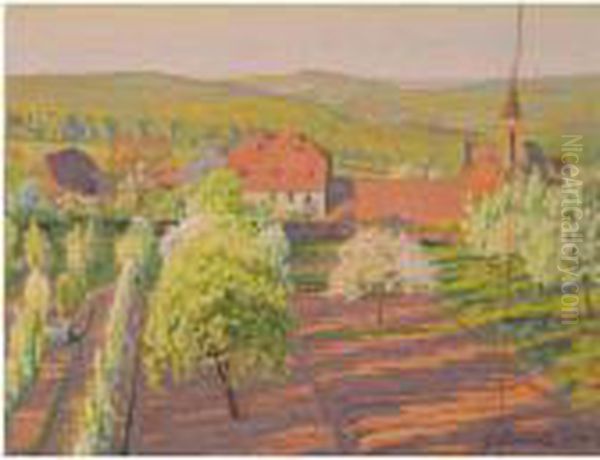 Printemps A Georgenborn Oil Painting by Gustave Cariot