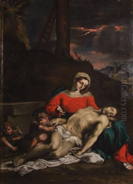 The Pieta Oil Painting by Annibale Carracci