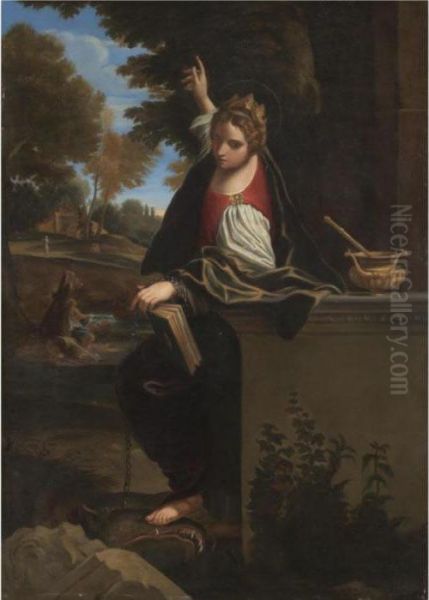 Saint Margaret Oil Painting by Annibale Carracci