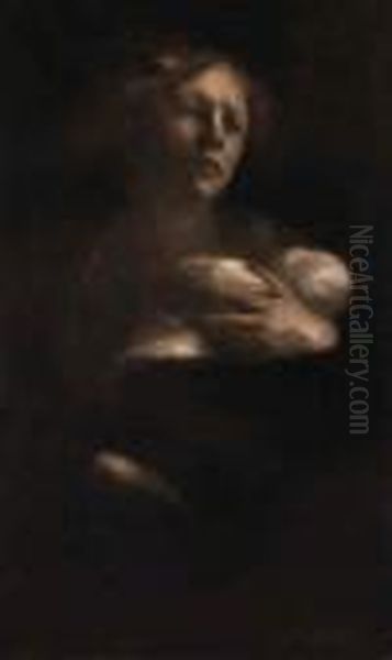 Maternit Oil Painting by Eugene Carriere