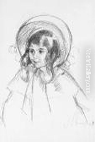 Sara Wearing Her Bonnet And Coat Oil Painting by Mary Cassatt