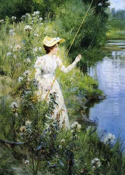 The Gentle Angler Oil Painting by Francis Coates Jones