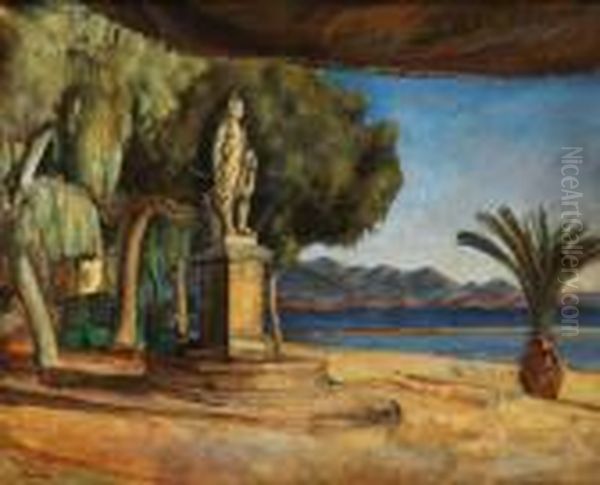 Villa En Bord De Mer Oil Painting by Edmond Ceria
