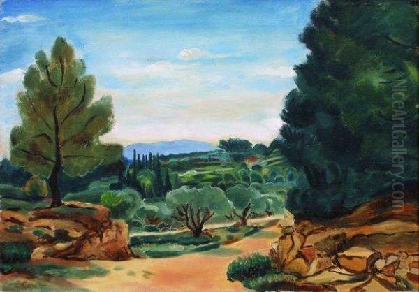 Paysage Provencal Oil Painting by Edmond Ceria