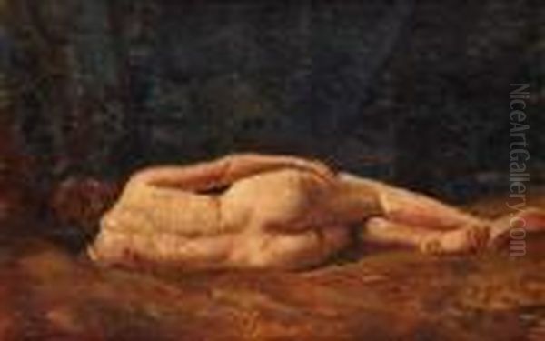 Jeune Femme Nue, De Dos Oil Painting by Edmond Ceria