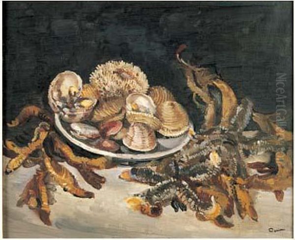 Coquillages Oil Painting by Edmond Ceria